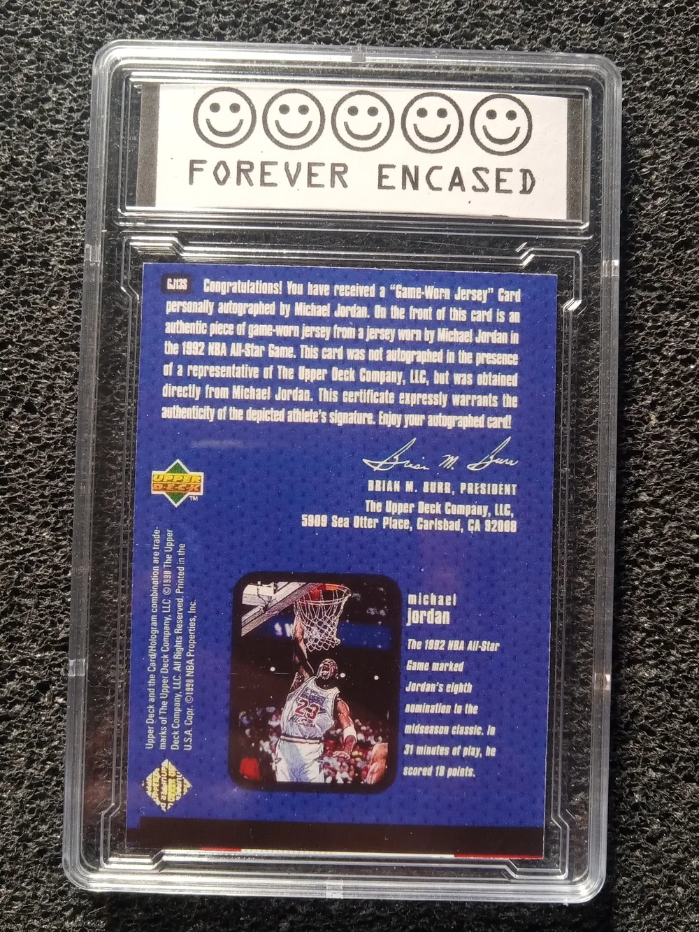 Michael Jordan Chicago Bulls Allstar Cracked Ice Autograph Basketball Card